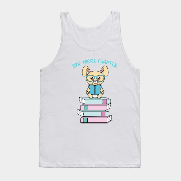 One more chapter, cute rabbit reading Tank Top by JS ARTE